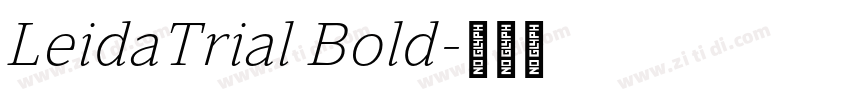 LeidaTrial Bold字体转换